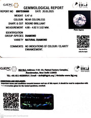 0.47/CT Natural Diamond with Govt. Lab Certificate